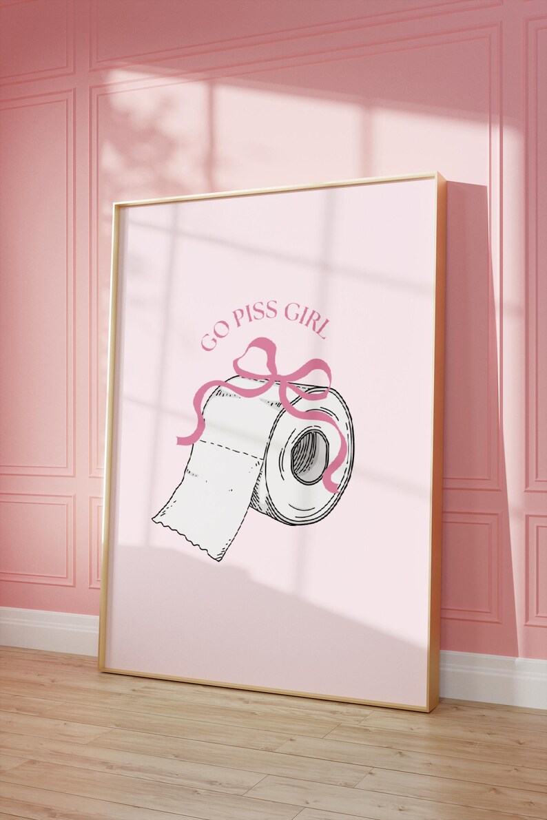 Funny Bathroom Poster: Pink Toilet Paper Print (digital Download) - Etsy