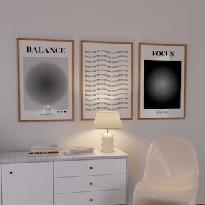 Positive Aura Prints Set of 3 DIGITAL - Spiritual Poster Affirmation Art Prints Aesthetic Gradient Wall Art Trendy Colourful Aura Poster Set