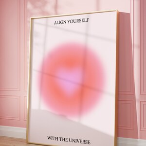 Aura Heart Print: Pastel Gradient Spiritual Wall Art (Digital Download)