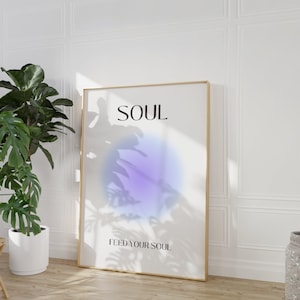 Aura Print: Spiritual Affirmation Art, Pastel Gradient (Digital Download)