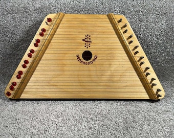 Perepelochka Lap Harp Zither Natural Wood 15 String Belarus Folk Instrument