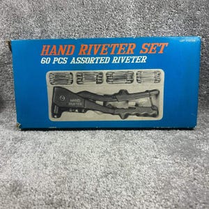 Hand Riveter Set 60 Pcs Assorted Blind Rivets Manual Tool