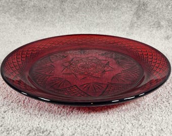 Diseño de diamante rojo rubí Luminarc Cristal D Arques Plate Starburst & Diamond