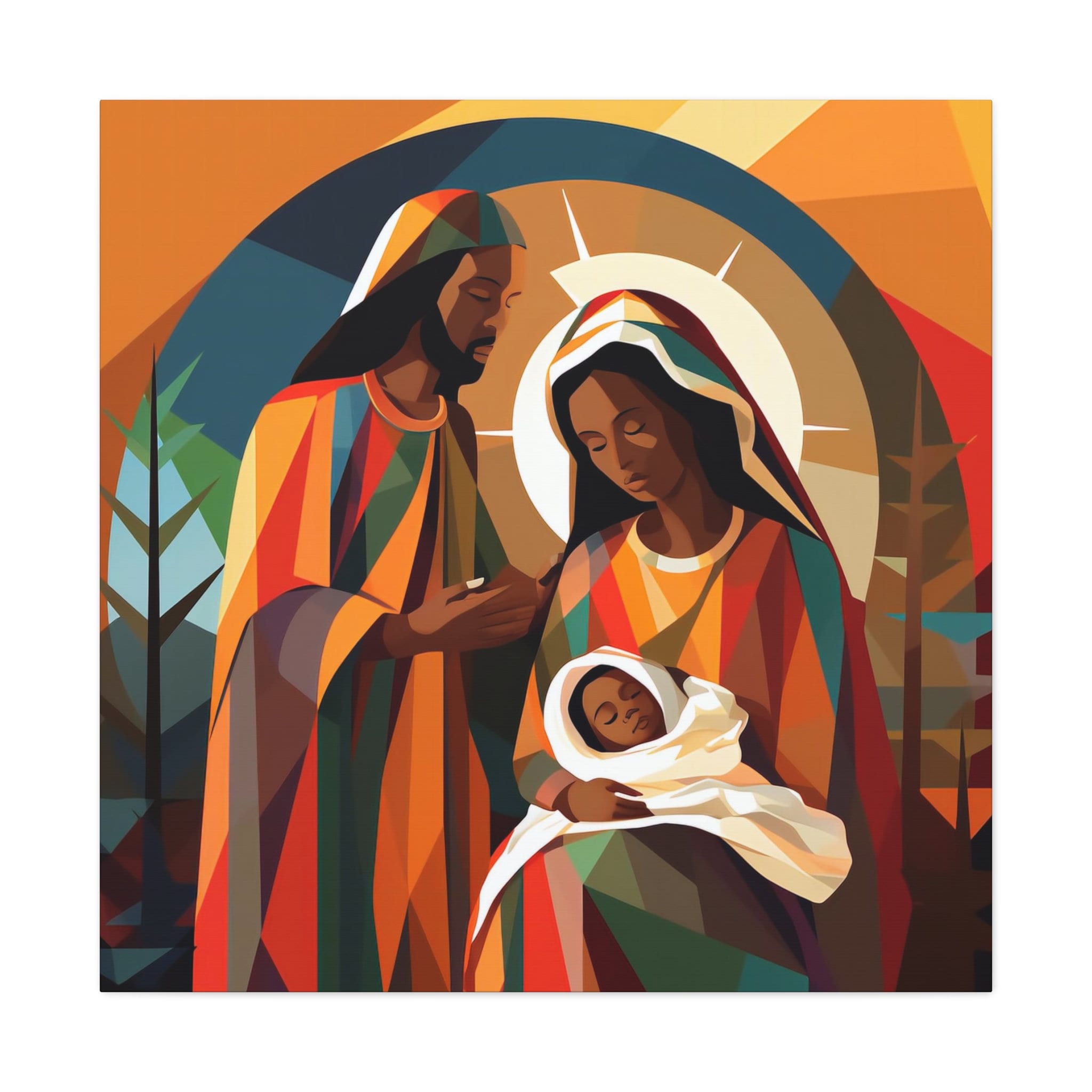 Black Jesus Nativity, Brown Skin, Virgin Mary, Unique Christmas Decor ...