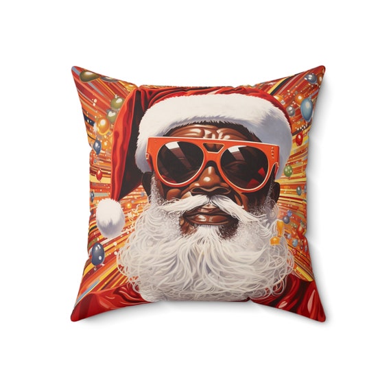 Black santa claus pillows hotsell
