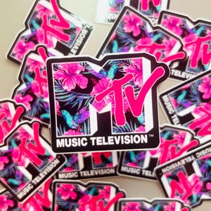 Vintage MTV Logo Aufkleber: Retro Musik Fernseher Aufkleber