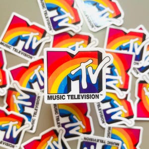 Vintage MTV Logo Aufkleber: Retro Musik Fernseher Aufkleber