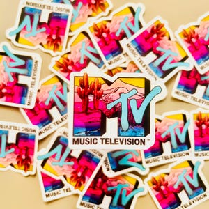 Vintage MTV Logo Aufkleber: Retro Musik Fernseher Aufkleber