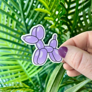 autocollant chien ballon | autocollant mignon de chien | Stickers animaux ballons | Autocollants pour chien | autocollant pour amoureux des chiens | Cadeau pour amoureux des chiens | Chien montgolfière