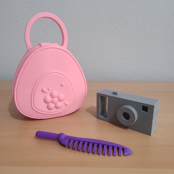 Barbie Bag, Camera, and Comb Accessories - Stylish Gift Set