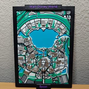 EPCOT Park Map Wandkunst - Walt Disney World Decor
