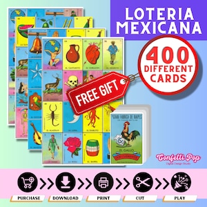 Juego de Lotería Mexicana Digital Imprimible Descargar PDF - Edición Clásica Loteria Mexicana (Bingo Mexicano)
