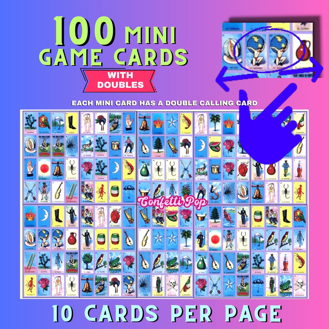 Digital Printable Mexican Loteria Game MEGA BUNDLE PDF Classic Edition ...