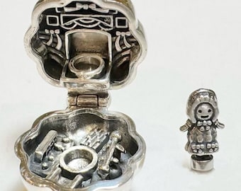 Polly Pocket Polly's Show Time Theatre Star Locket Ciondolo in argento sterling con opale per bracciale, collana e medaglione