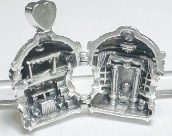 Polly Pocket Crown Palace Crown Castle ciondolo in argento sterling per collana e bracciale