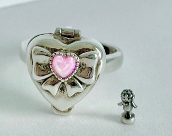 Polly Tasche ziemlich vorhanden Locket Prinzessin Polly in ihrem Geburtstags-Party-Medaillon Sterling Silber Charme Ring