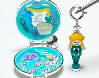 Polly Pocket Seashine Mermaid Sterling silver charm for locket / bracelet / necklace