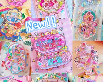 Polly pocket Phone Grip with Expanding Kickstand cell phone holder phone gripper for back of phone phone holder for hand