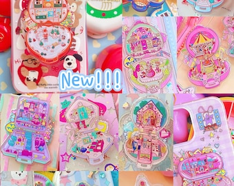 Polly Pocket Phone Grip con supporto espandibile per telefono cellulare, supporto per telefono per il retro del telefono, supporto per telefono per la mano