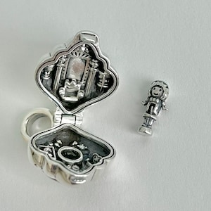 Polly Pocket Polly's Tea Time Locket Sterling silver charm for locket / bracelet / necklace