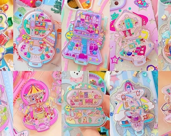 Polly pocket Phone Grip with Expanding Kickstand cell phone holder phone gripper for back of phone phone holder for hand