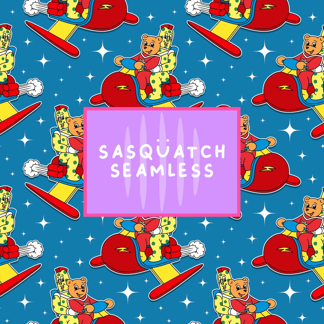 Set of 5 Super Ted Style Seamless Patterns - Cool Kids Fabric Designs ...