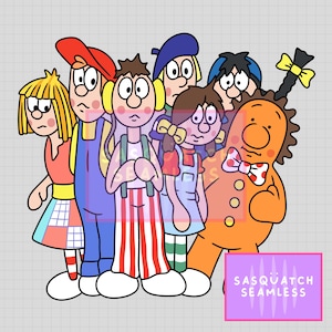 Raggy Dolls - SUB PNG files for tee graphics and crafts, subs, PNG files, graphics, vintage, retro style, 80s
