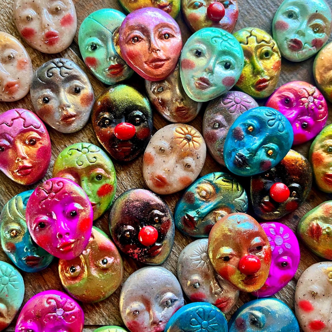 Whimsical Face Magnet / Pin - Etsy