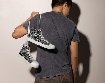 Zapatillas altas de lona para hombre: zapatos minimalistas de estilo urbano
