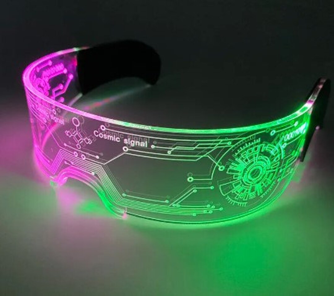 Cyberpunk Glasses Rave Cosplay Outfit Futuristic Fashion Goggle Rave