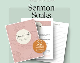 Sermon Notes Journal| Printable and Digital | Bible Study Reflection