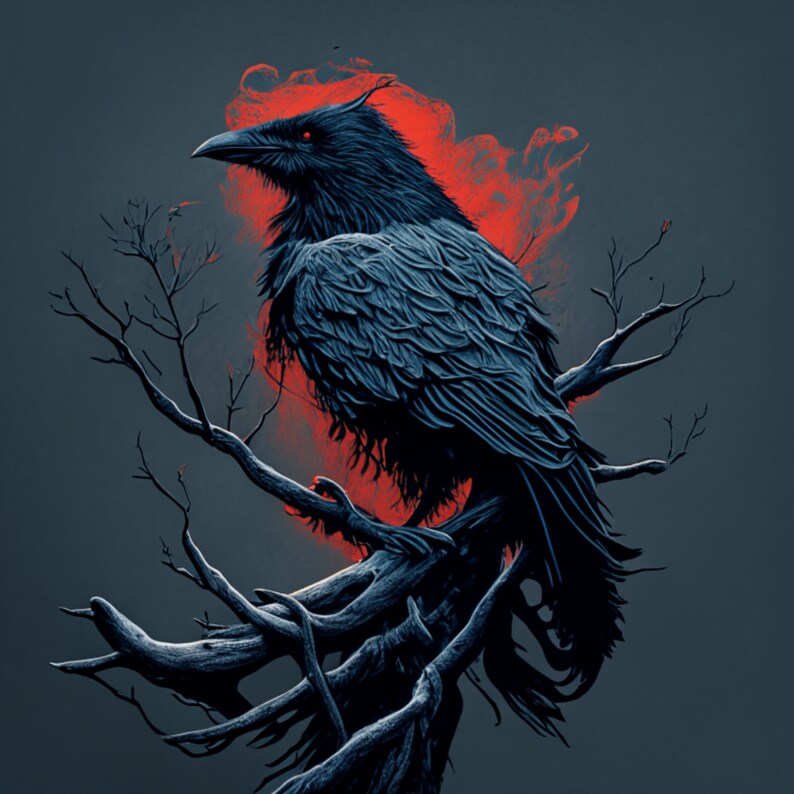 Raven Clipart | 300dpi High Resolution | PNG Graphics | Instant ...