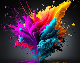 Color Splash Effect Clipart | 300dpi | PNG Graphics | Instant Download for Commercial Use | Watercolor Cute Color Splash Clipart 