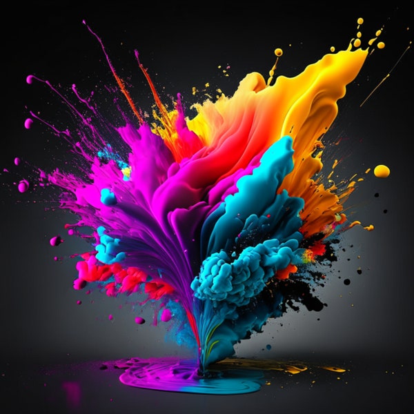 Farbe Splash-Effekt Clipart | 300dpi | PNG-Dateien | Sofortiger Download für kommerzielle Nutzung | Aquarell Cute Color Splash Clipart
