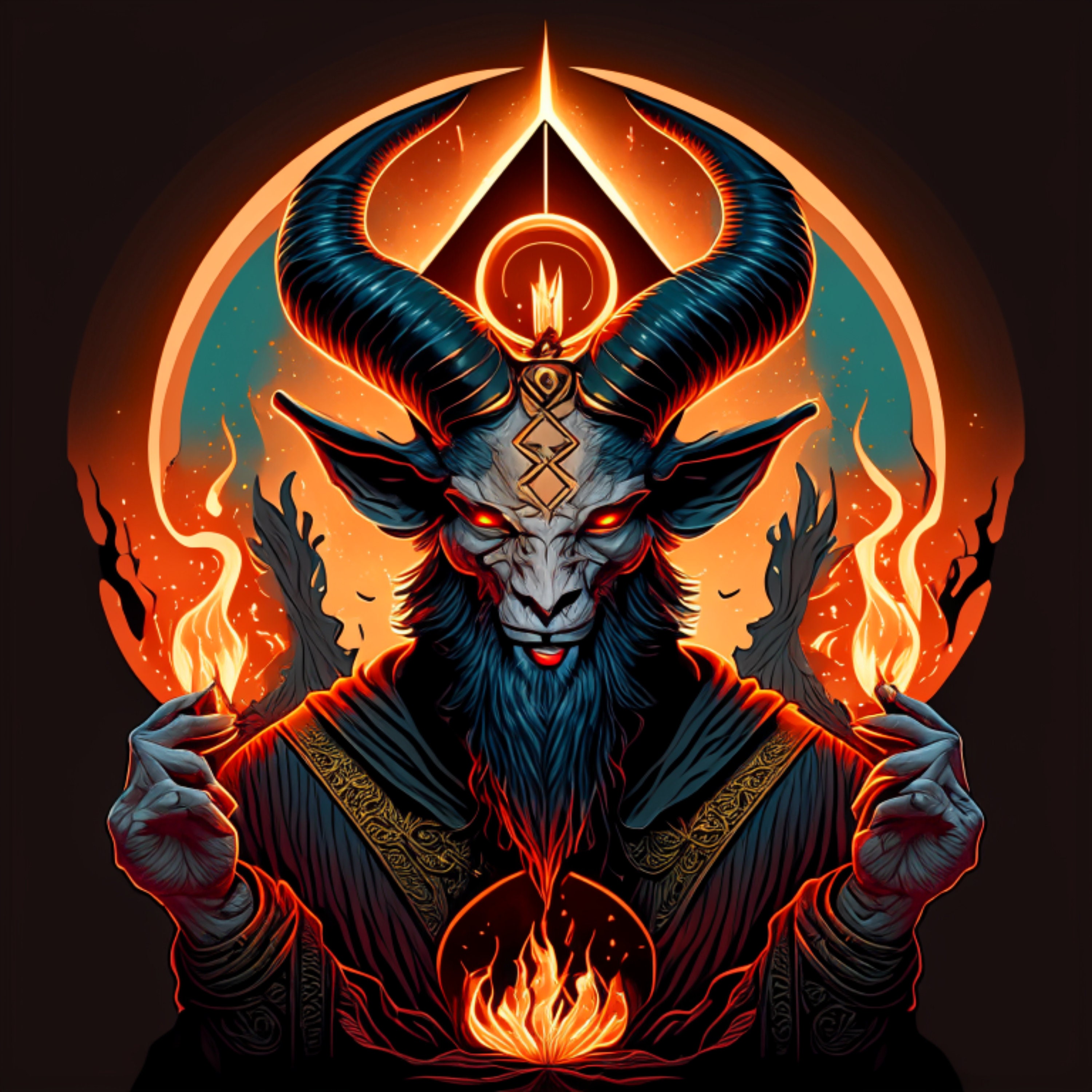 Baphomet Clipart | 300dpi High Resolution | PNG Graphics | Instant ...