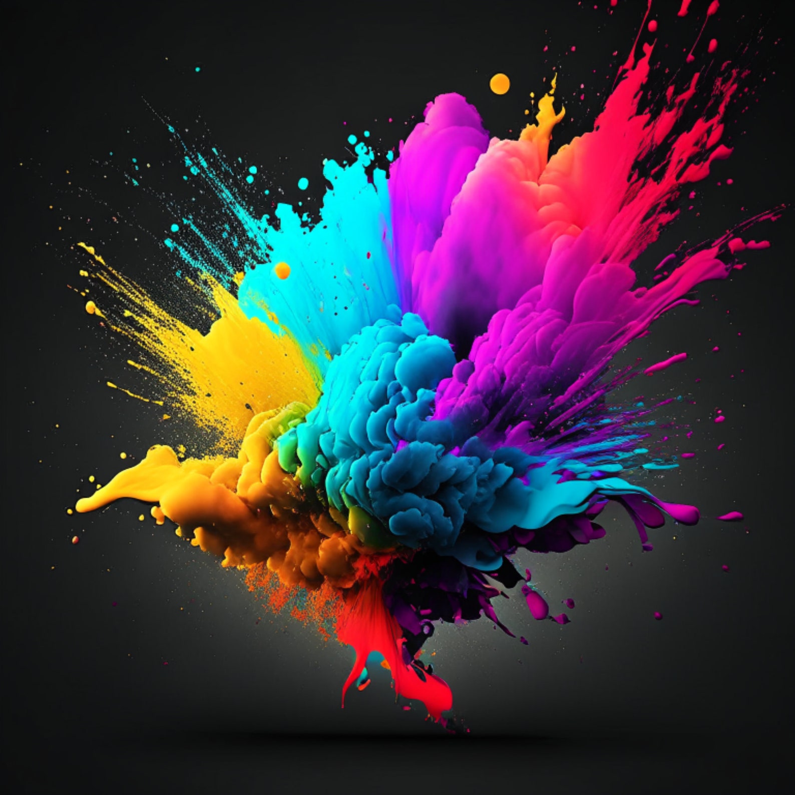 Color Splash Effect Clipart 300dpi PNG Graphics Instant Download for ...