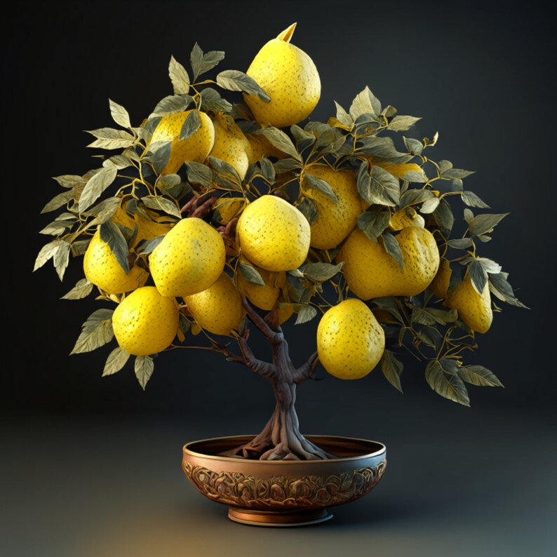 Lemon Tree Clipart 300dpi High Resolution PNG Graphics Instant Download ...