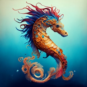 Seahorse Clipart | 300dpi High Resolution | PNG Graphics | Instant Download for Commercial Use |  Cute Seahorse Clipart 