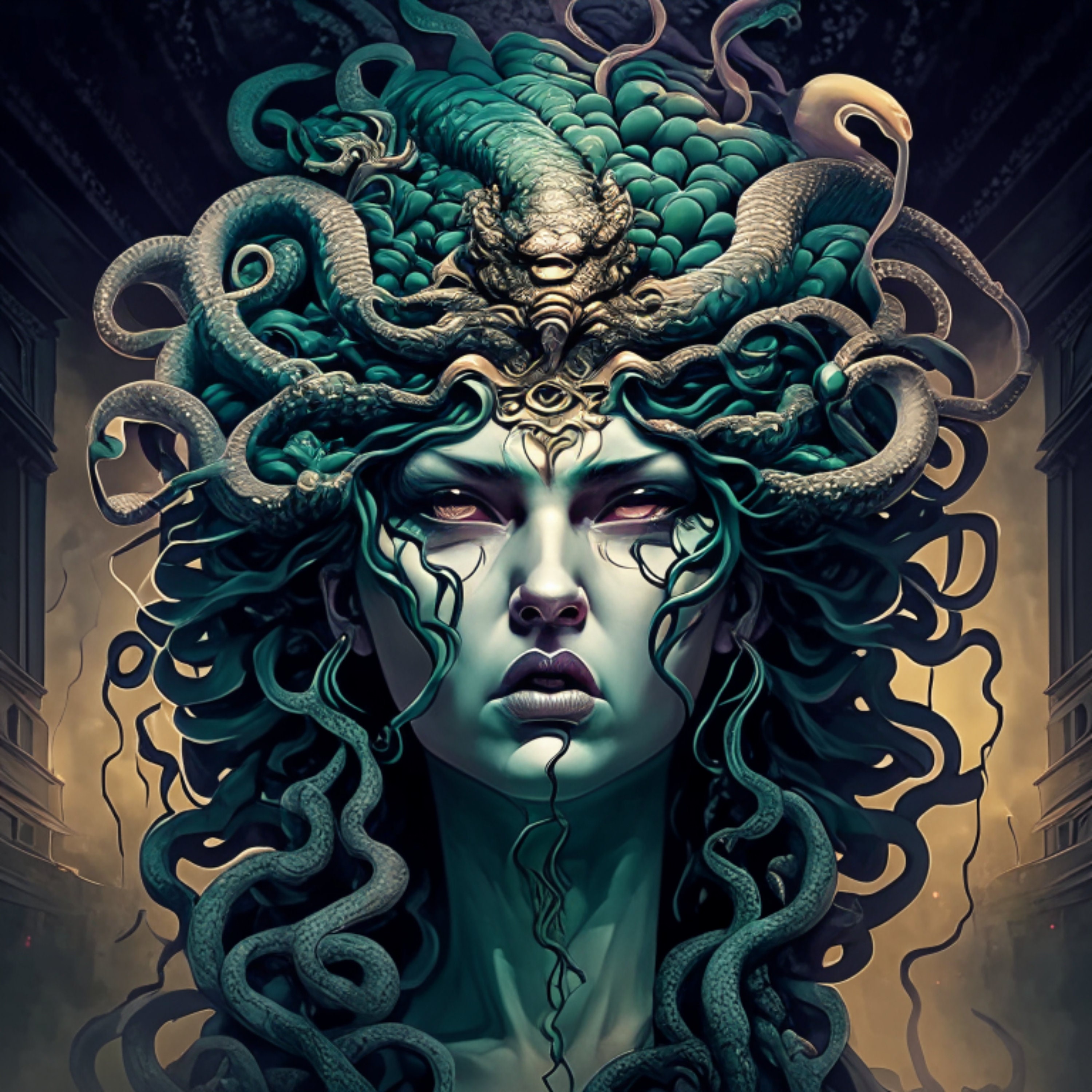 Medusa Clipart 300dpi High Resolution PNG Graphics Instant Download for