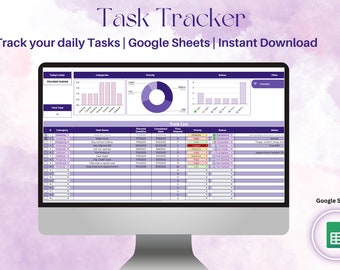 To Do List Spreadsheet Goal Tracker Google Sheets Task Tracker Template Productivity Editable Template Effective Tracking Template Download