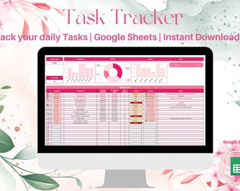 Google Sheets Task Tracker Template Productivity To Do List Spreadsheet Editable Template Goal Tracker Effective Tracking Template Download