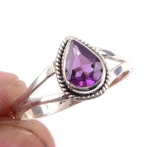 Natural Ametrine Ring, 925 Solid Sterling Silver Gemstone Ring, Multi Color Ametrine Minimalist Ring, Wedding Ring, Anniversary Gift For Her