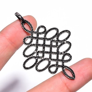 Black Spinel Pendant, Fancy Shape Black Spinel Gemstone Pendant, 925 Solid Sterling Silver Pendant, Gift Item Silver Jewelry Pendant For Her
