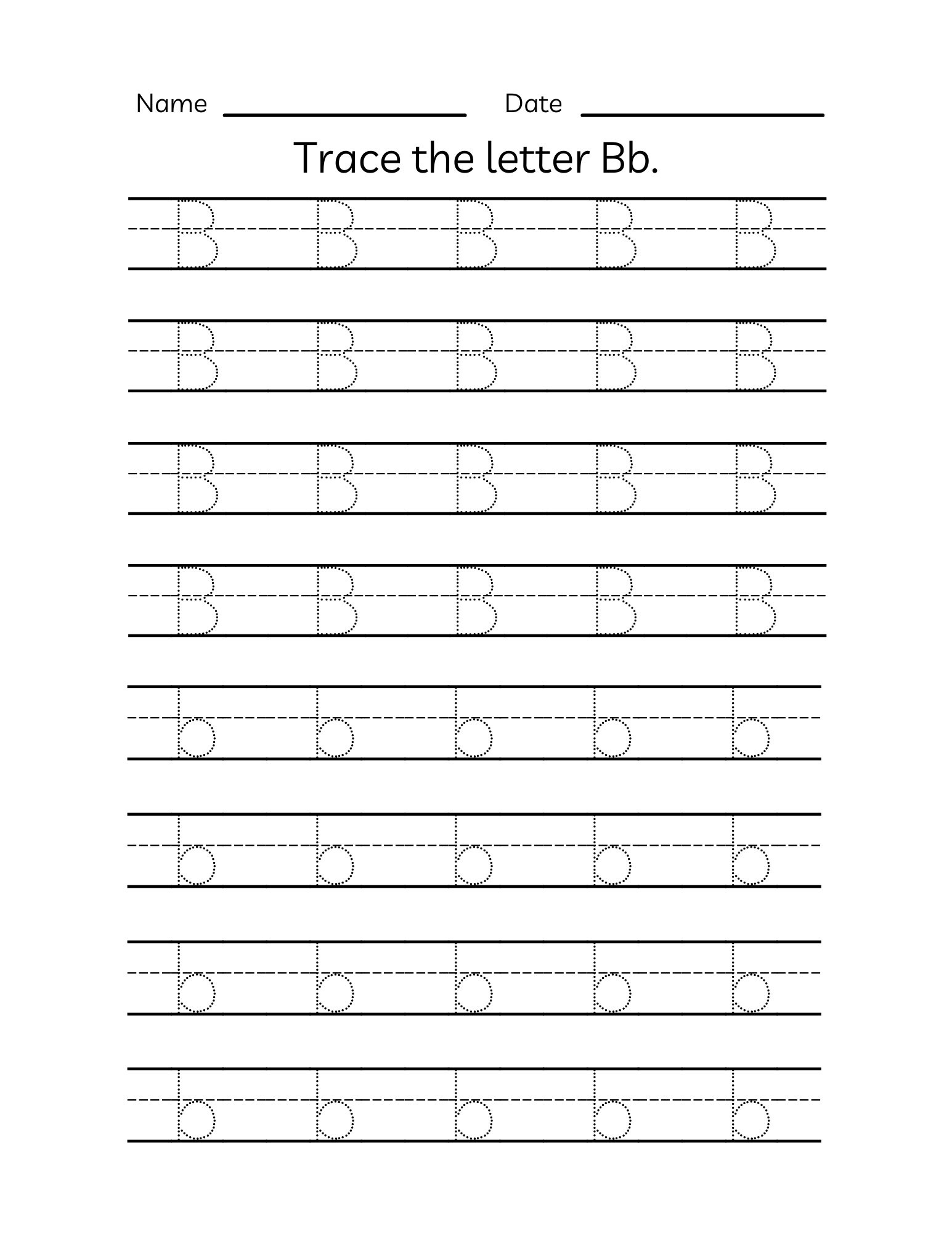 Preschool Workbook -letter B - Etsy