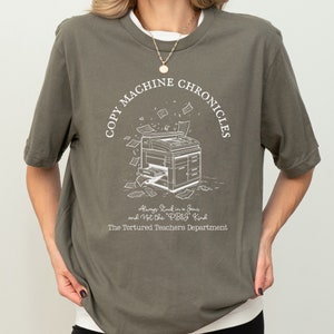 Tortured Teachers Department T-Shirt: Funny Copy Machine Tee