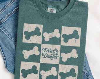 Comfort Colors Treat Dealer T-shirt: Funny Dog Mom Gift