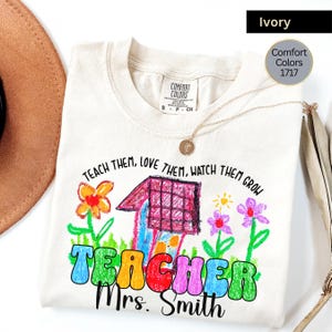 Custom Teacher Shirt, Crayon Elementary Teacher, Back to School Shirt, Gift For Teacher, New Teacher Gift, Teacher Name Shirt, School Shirt