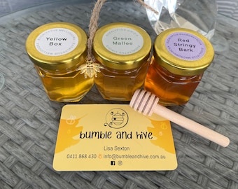 100% Pure Australian Honey - Bumble and Hive 3 jar taster set...direct from the bee keeper