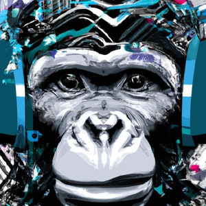 Monkey Does - Carta per decoupage di grandi dimensioni formato A1
