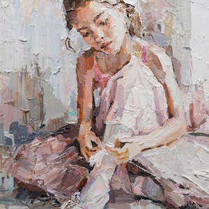 Pinke Ballerina - Größe A1 groß auf Decoupage Papier